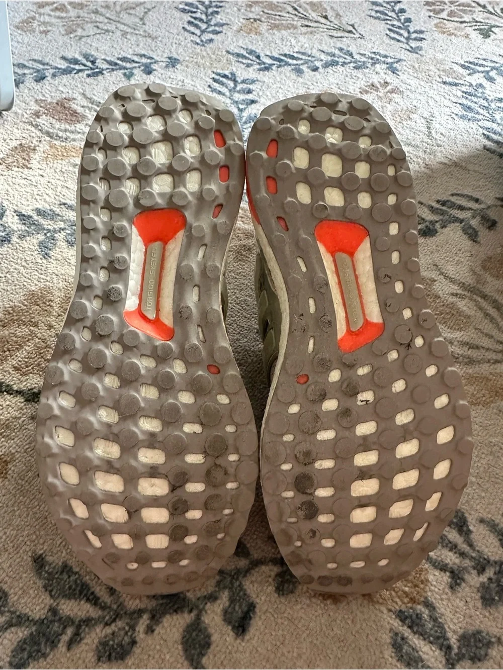 adidas Women's Ultraboost Beige and White Running Sneakers